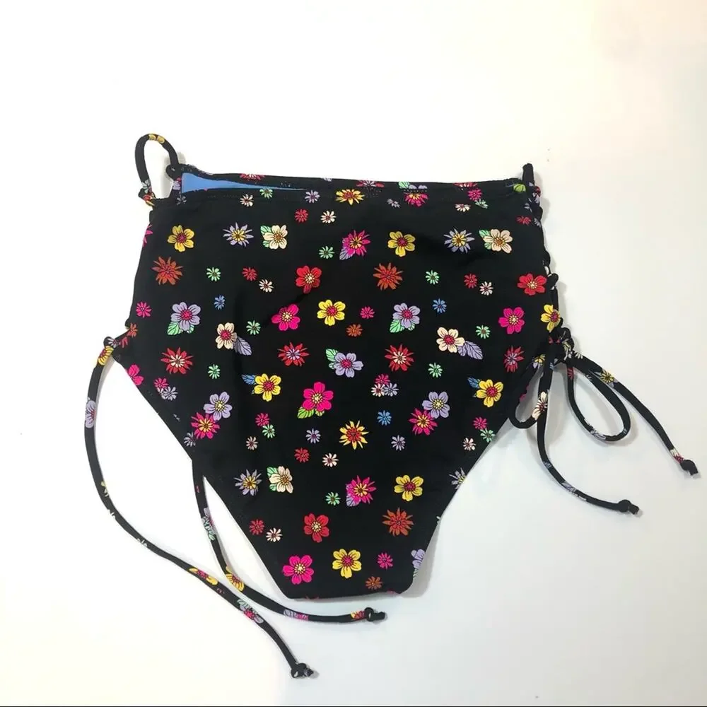 California Waves Strappy High-Waist Swim Bottom